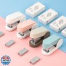 White Color Mini Stapler with 830 Staples,20 Sheet Office Desktop Stapler,Small Cute Compact Travel Size Stapler for Students and Office (white)