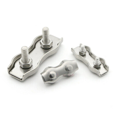 Simplex Duplex Stainless Steel 304 Wire Grips Clamp Clips Rope Cable Grip M2-M10