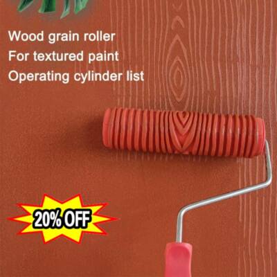 Wood Pattern Painting Rollers 7 inch Embossed Paint Roller Wood Grain E5G5