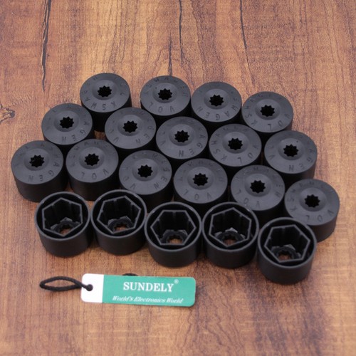 17MM Wheel Nut Lug Bolt Covers Caps Plastic For VW Golf Polo Tiguan