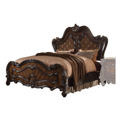 Bowery Hill Traditional King Wooden Panel Bed in Cherry Oak Finish
