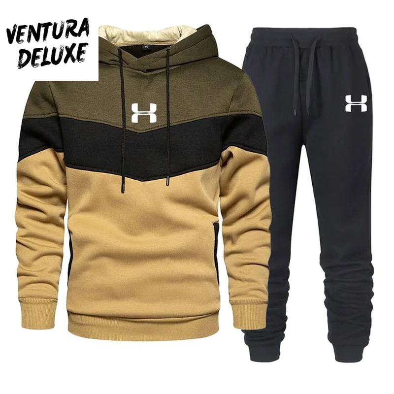 Mens Track Suit - Casual Hoodie + Long Pants 2PCS Set - Tracksuits Set