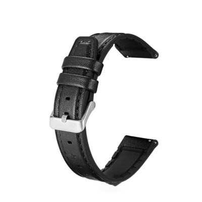 Fashion Silicone+Leather Smart Bracelet Watch Band Strap 10 12 14 16 18 20 22mm
