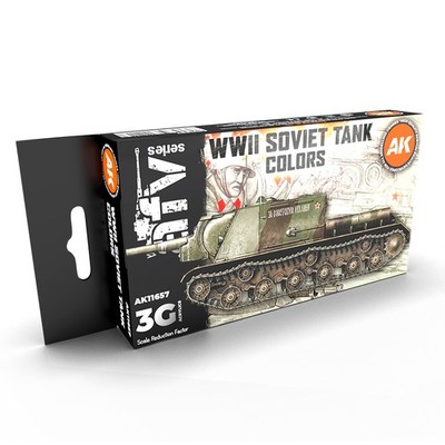 Soviet Camouflage Acrylic Paint Set – 3G for WWII Model Vehicles