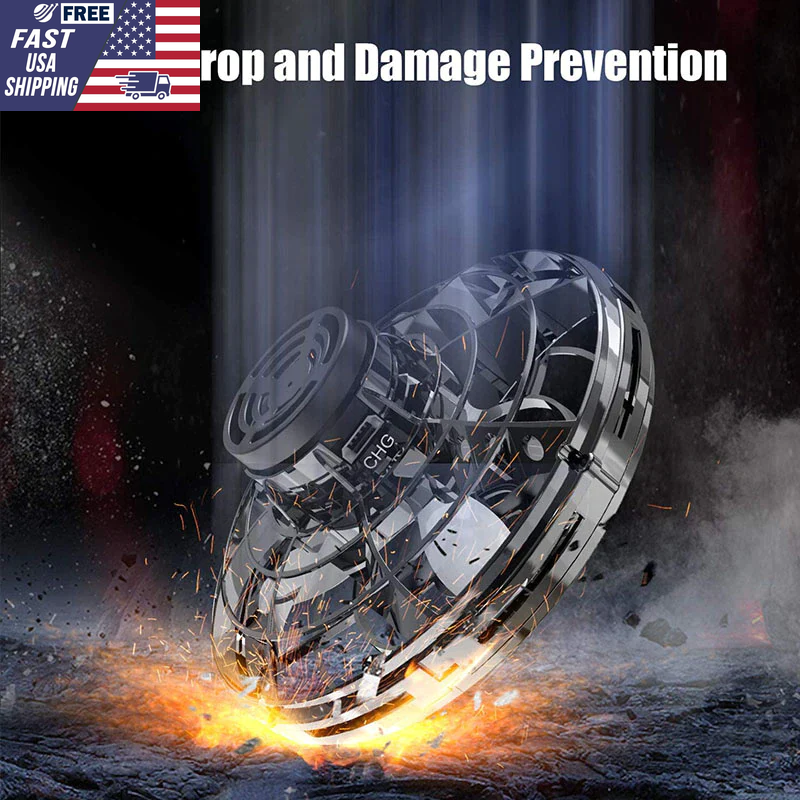Flying Fidget Spinner Drone Ball UFO Stress Focus Hand Fun Toy LED Kids & Adults