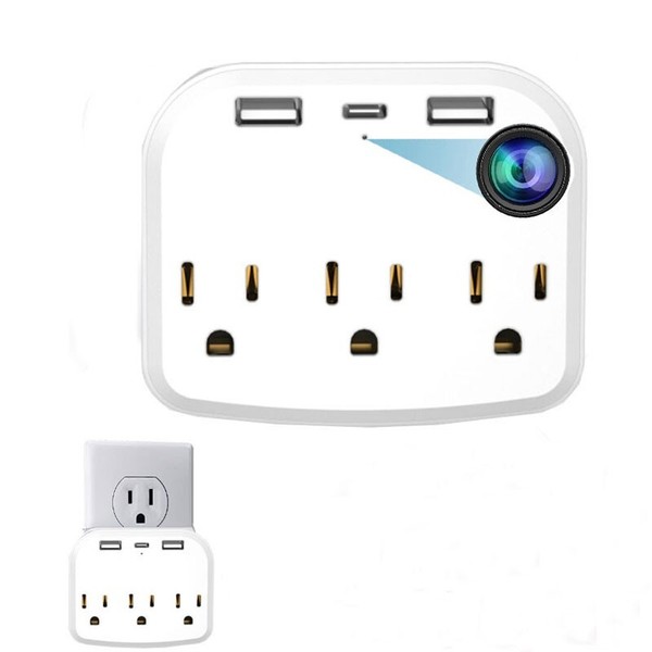 4K 1080P HD WIFI IP Camera Wall USB Outlets Power Socket Hidden Cam Network DVR - Image 23
