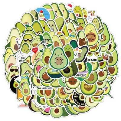 100pcs Cute Avocado Sticker for Laptop Water Bottle Stickers Girls Kids Gift
