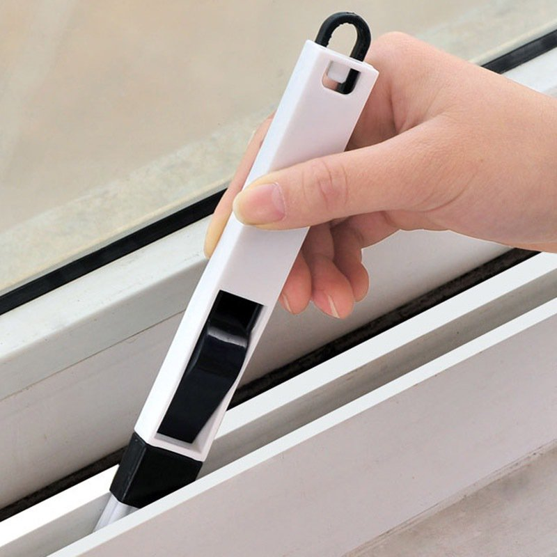 2 in 1 Window Groove Cleaning Brush Whisk Computer Keyboard Slot Duster Gap Corn