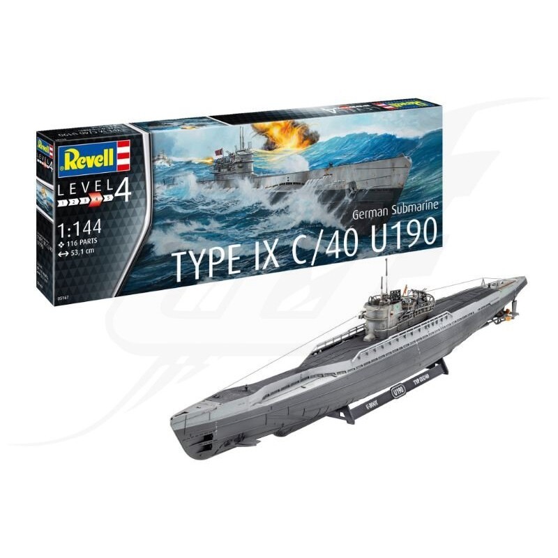 [Fr] Revell German Submarine Type Ix C/40 U190 Kit 1:144 - Rv05167