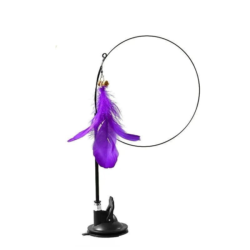 Interactive Cat Toy Funny Simulation Feather Bird  Bell Cat Stick Seen Tik Tok