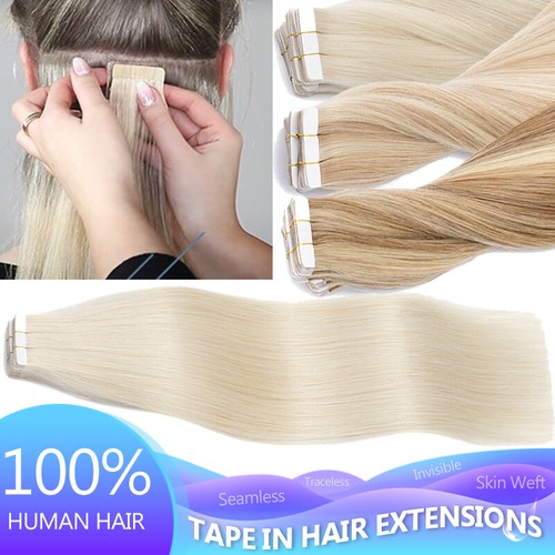 24 Inch Tape In Hair Extensions, Remy Human Hair, 40 Pieces, Skin Weft Amazon.com : Hairro Remy Tape in Human Hair Extensions 24  main image 2
