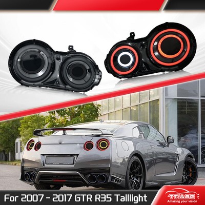 For 2007-2017 GTR GT-R CBA-R35 GT1 Red LED Tail Lights Brake Lamps Left+Right