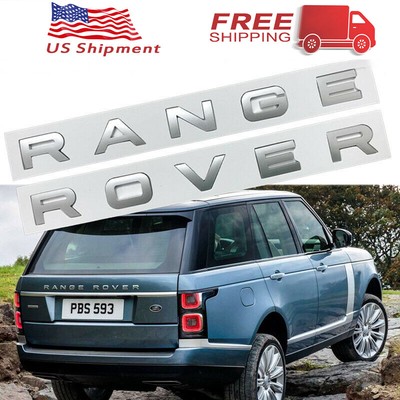 LAND ROVER BLACK MATTE LETTERS HOOD TRUNK TAILGATE EMBLEM BADGE NAMEPLATE
