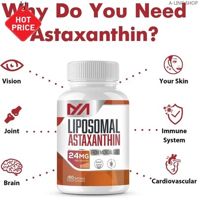 astaxanthin supplement 24mg vitamin C, non GMO, gluten free