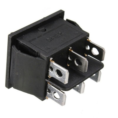 3-Position Momentary Rocker Switch 6-Pin Spring Return DPDT 16A 250V Car Hoist