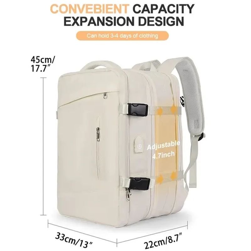 For Women Expandable Weekender Hiking Laptop Backpack With Usb P