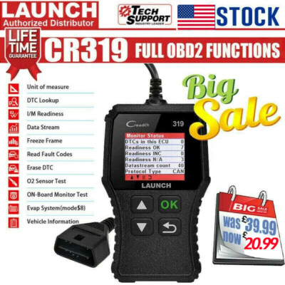 OBD2 EOBD Diagnostic Scanner Tool Automotive Tester Car Engine Fault Code Reader
