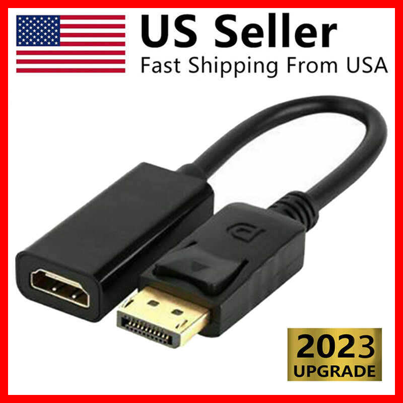 4K Display Port DP to HDMI Cable 2160P & 1080P 60Hz HDR Audio Video PC Adapters
