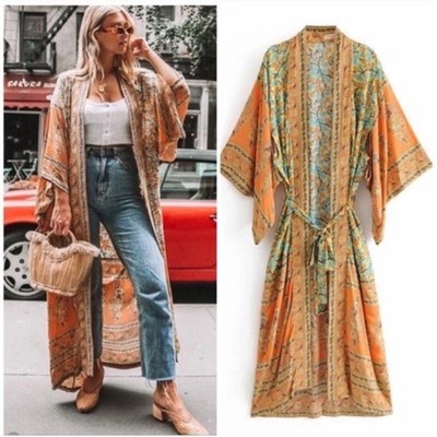 Anthropologie Beth Dutton Kimono Duster Robe One Size 