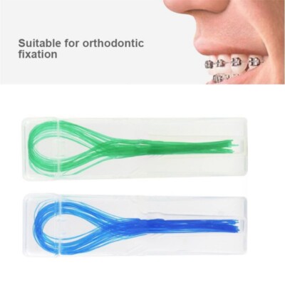 35Pcs/Set Dental Floss Tooth Brackets Wire Random Traction Braces Orthodontic