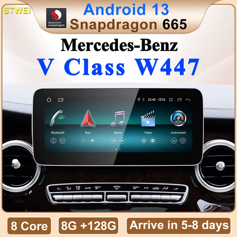 Factory Price Android14 AUTO Carplay For Mercedes Benz V Class W447 V250 Intelli