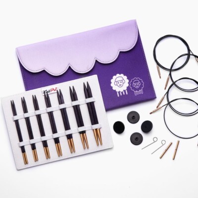 KnitPro J adore Cubics Deluxe Interchangeable Circular Needle Set