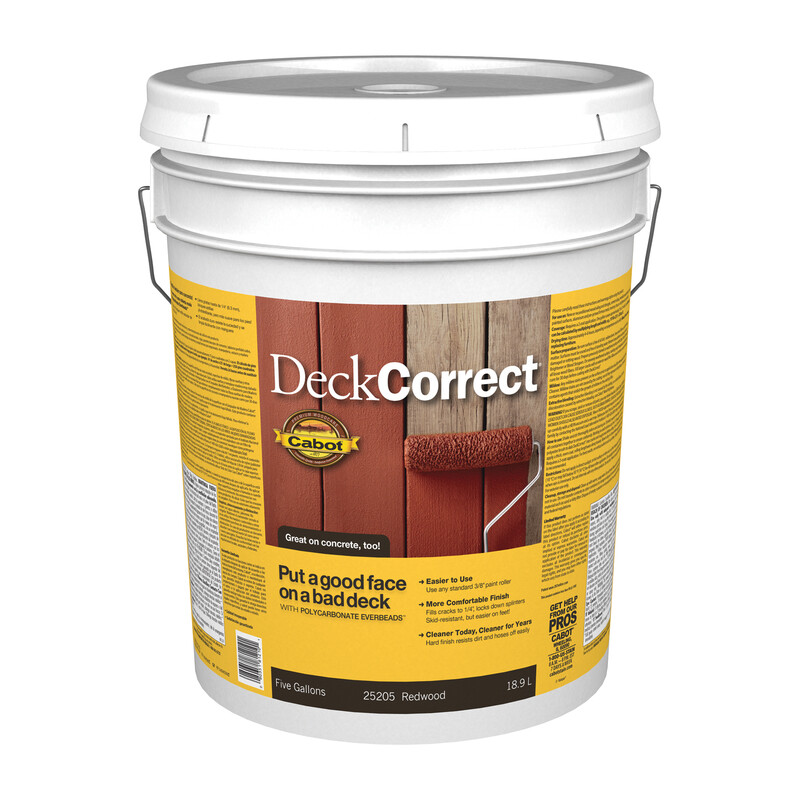 Cabot Solid Redwood Water-Based Latex Deck Stain 5 gal 