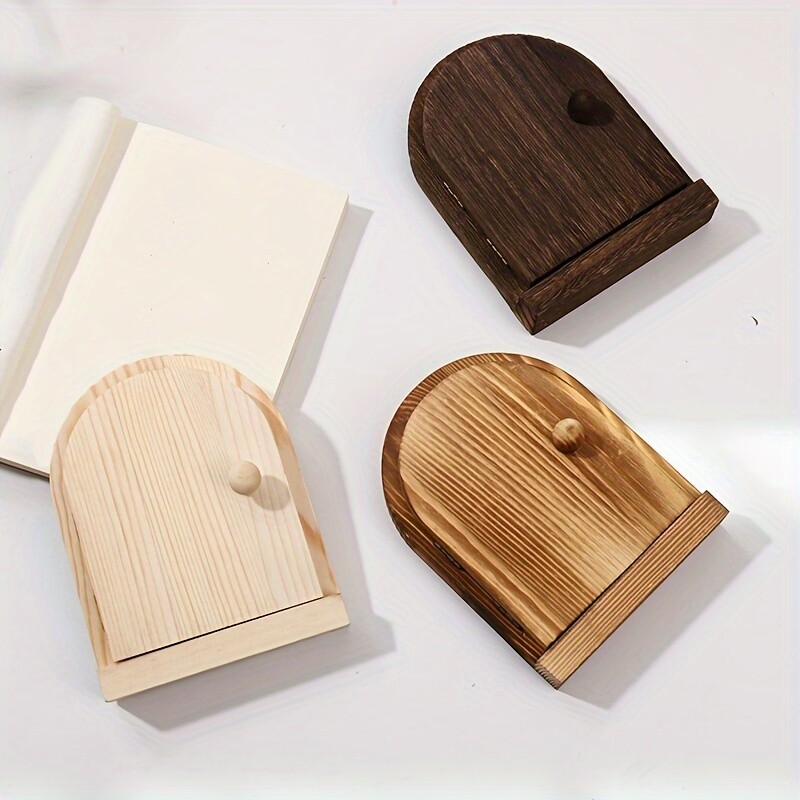 2X Mini Wooden Light Switch Panel Cover Socket Finger Plate Novelty Wall Decor