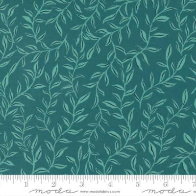 Cadence Vines Dark Teal by Crystal Manning for Moda 1/2 Yard