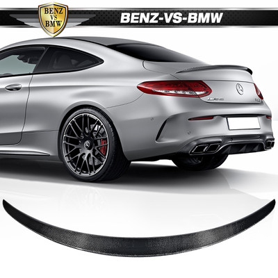 Fits 17-22 BENZ C-Class W205 2Dr Trunk Spoiler AMG Style Carbon Fiber
