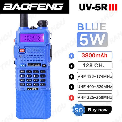 BAOFENG UV-5RIII 5W 136-174&400-470MHZ TRI-BAND HAM TWO-WAY RADIOS WALKIE TALKIE
