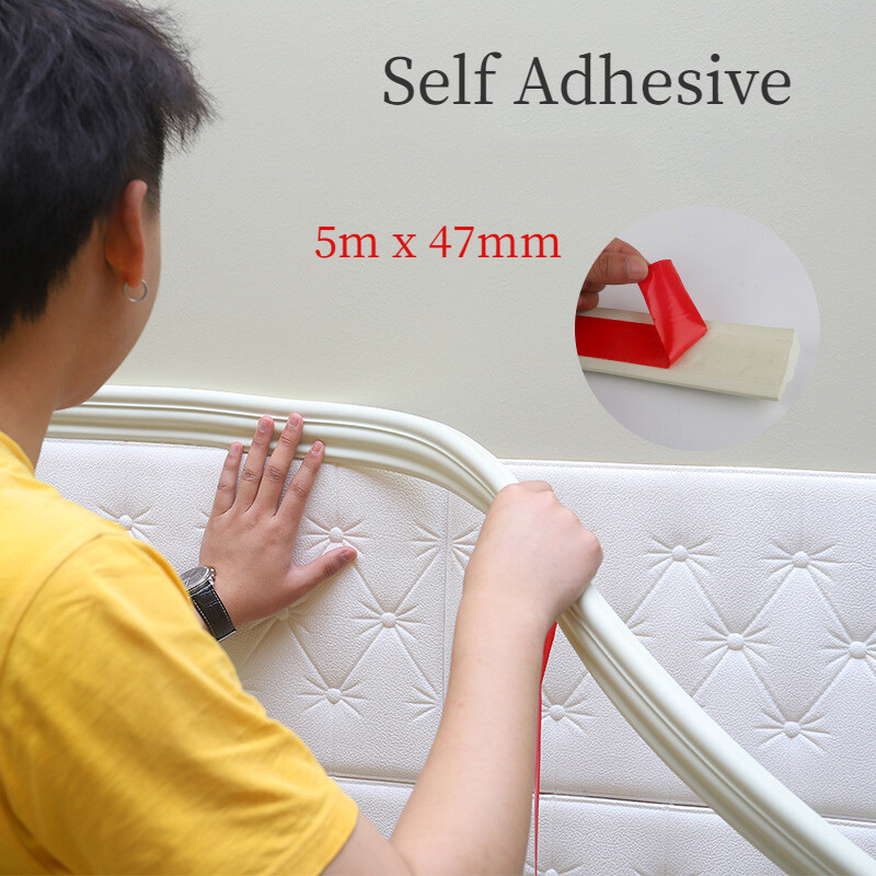 5M Self Adhesive Wall Skirting Border Sticker Waterproof Wallpaper DIY Decor