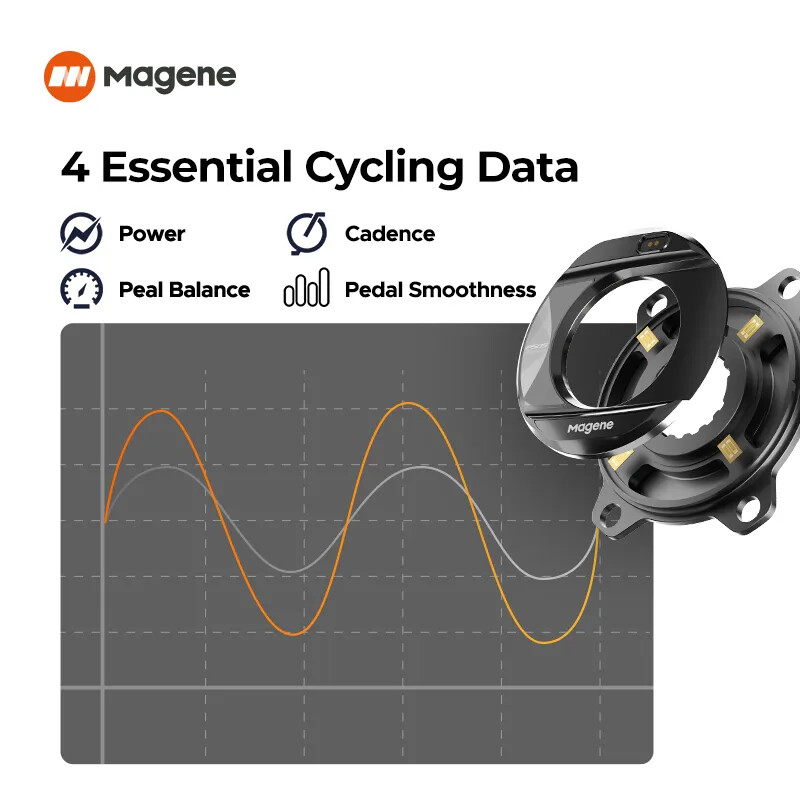 Magene Power Meter PES P505 Base 110BCD 24mm Crankset Chainring for Shimano Sram