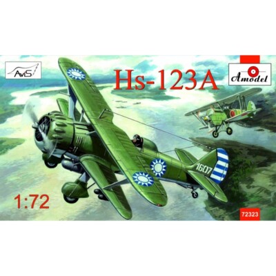 Amodel 72323 Plastic model airplane kit 1:72 Henschel Hs123A Chinese dive bomber