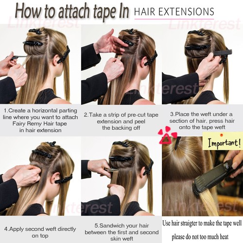 CLEARANCE Tape In Remy Human Hair Extensions Skin Weft Full Head US Stock 80PCS