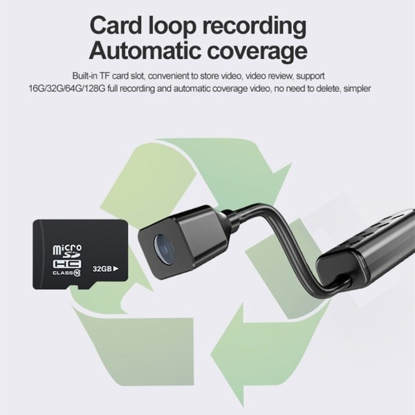 Dashcam with loop recording feature and microSD card.