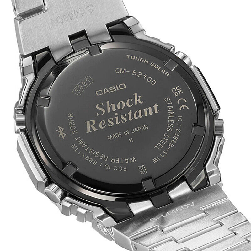 Pre-owned Casio G-shock Gm-b2100d-1ajf Silver Full Metal Analog Digital Men Watch Japan