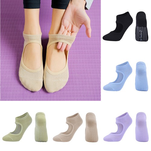 S Ballet Fitness Anti-slip Cotton Pilates Exercise Grip For Women Lady/