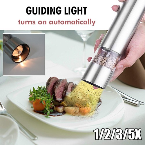 1/2/3/5X Electric Spice Grinder Herb Salt Pepper Mill Home Kitchen Gadgets Tools