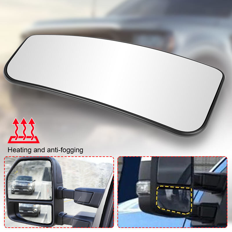 Left Driver Side Mirror Glass Heated For Ford Super Duty F250 F350 2017-2022