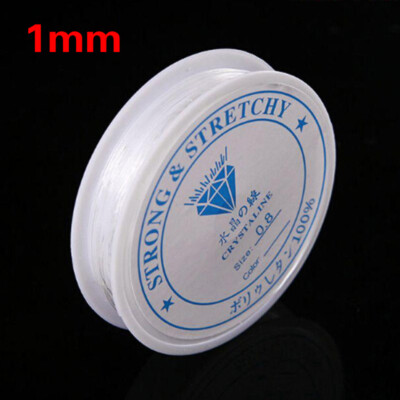 1 Roll Elastic Clear Spool Beading Cord Strings DIY Jewelry Bracelet Necklace
