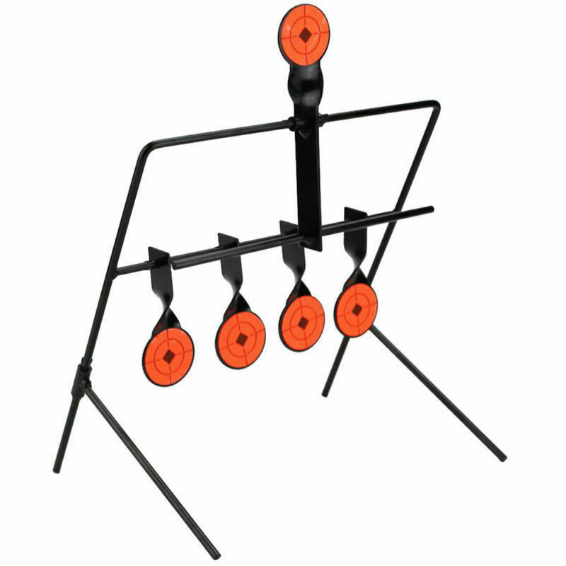 Steel Shooting Targets w/ 5x Auto Reset Spinning Target Rifle Pistol