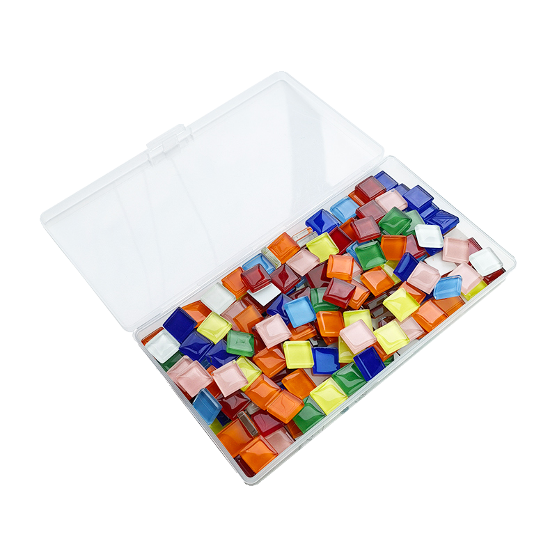 1 Scatola Multicolore Vetro Mosaici Mano Materiali Fai da Te Foto Cornice Craft
