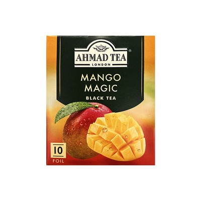 AHMAD Mango Magic Black Tea -10 Tea Bags, Flavored Ideal for Refreshing Beverage