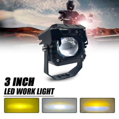 Pair 3inch LED Work Light Bar Fog Lamp Spot Pods Offroad Driving Truck UTV