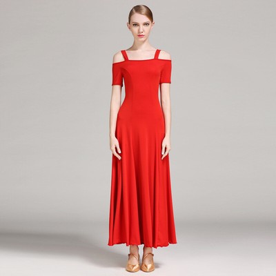Women's Dancewear Ballroom Dance Dress Waltz Modern Tango Swing Practice Dresses