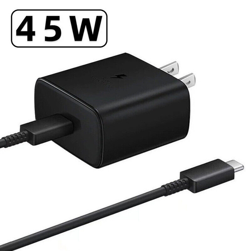 45W USB-C Super Fast Wall Charger + Cable For Samsung Galaxy