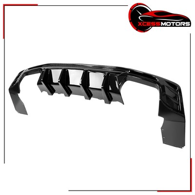 Fits 16-24 Chevy Camaro Ikon Style Rear Bumper Diffuser Gloss Black PP - 3PCS