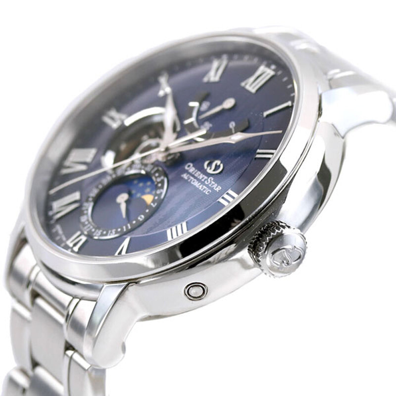 Pre-owned Orient Star Rk-ay0103l Automatic Mechanical 22 Jewels Moon Phase Men`s Watch