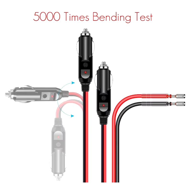 2Pcs 12V Cigarette Male Plug Adapter Replacement for Vehicle Car Truck